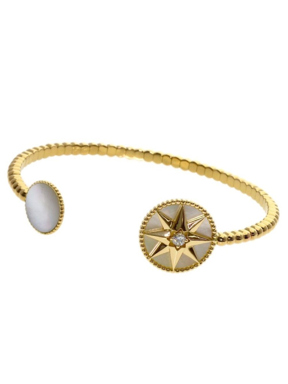 Dior Rose Des Vents Shell Diamond Bracelet 18k Yellow Gold